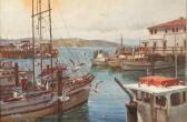 MOTTOLA Filastro Harbor Scene With Boats And Seagulls MOTTOLA Filastro Harbor Scene With Boats And Seagulls