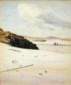 MOTTRAM Charles Sim Beach Scene With Seagulls MOTTRAM Charles Sim Beach Scene With Seagulls