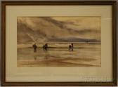 MOTTRAM Charles Sim Gatherers Along The Shore MOTTRAM Charles Sim Gatherers Along The Shore