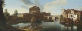 MOUCHERON de Isaac Blick Auf Den Tiber Mit Der Engelsburg MOUCHERON de Isaac Blick Auf Den Tiber Mit Der Engelsburg