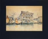 MOURIN E. Venetian Canal Scene MOURIN E. Venetian Canal Scene