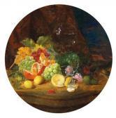 MUCKLEY William Jabez Still Life With Grapes, Lemons And Roses MUCKLEY William Jabez Still Life With Grapes, Lemons And Roses