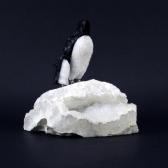 MUELLER-MUNK Peter Rock Crystal Specimen And Penguin Grouping MUELLER-MUNK Peter Rock Crystal Specimen And Penguin Grouping