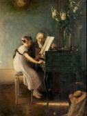 MUENIER Jules Alexis La Leçon De Clavecin MUENIER Jules Alexis La Leçon De Clavecin