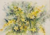 MUESER Susan B. Yellow And Green Flowers MUESER Susan B. Yellow And Green Flowers