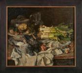MUHRMANN Ludwig Tischstillleben Mit Gemüse, Vögeln Und Gefäßen MUHRMANN Ludwig Tischstillleben Mit Gemüse, Vögeln Und Gefäßen