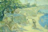 MUIS Albert Jan Muis, -,beach Scene Oil On Board, The Reverse Inscribed Woont Amsterdam, 54x 64 Cm MUIS Albert Jan Muis, -,beach Scene Oil On Board, The Reverse Inscribed Woont Amsterdam, 54x 64 Cm
