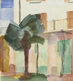 MULLER Albert Courtyard With Tree MULLER Albert Courtyard With Tree