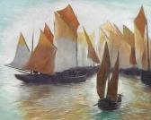 MULLER Alfredo Flotille De Bateaux, Les Pêcheurs MULLER Alfredo Flotille De Bateaux, Les Pêcheurs