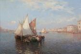 MULLER Carl Venetian Scene With Sailboats MULLER Carl Venetian Scene With Sailboats