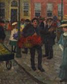 MULLER-MOSSDORF Julius Marchand De Fleurs À La Criée MULLER-MOSSDORF Julius Marchand De Fleurs À La Criée