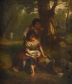 MULVANY J Two Children By A Brook MULVANY J Two Children By A Brook