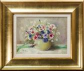 MUNN E. Still Life Of Flowers MUNN E. Still Life Of Flowers