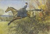MUNNINGS Alfred James Lady On A Hunter Jumping A Hedge MUNNINGS Alfred James Lady On A Hunter Jumping A Hedge