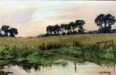 MUNNINGS Alfred James "the Pond" - Wooded Landscape With Pond With Broken Fence To Foreground MUNNINGS Alfred James "the Pond" - Wooded Landscape With Pond With Broken Fence To Foreground