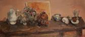 MUNOZ PFISTER GLORIA A Still Life Study Of Objects On A Sideboard MUNOZ PFISTER GLORIA A Still Life Study Of Objects On A Sideboard