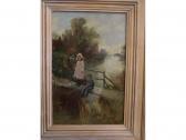MURRAY Study Of Two Children On A Bridge MURRAY Study Of Two Children On A Bridge