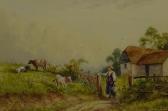 MURRAY Horace Girl With Cows And Calf MURRAY Horace Girl With Cows And Calf