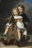 MUYDEN van Jacques Alfred Théophile Und Berthold Van Muyden Auf Einem Schaukelpferd MUYDEN van Jacques Alfred Théophile Und Berthold Van Muyden Auf Einem Schaukelpferd