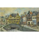 MYDELTON LLOYD A. Victorian Village Scene MYDELTON LLOYD A. Victorian Village Scene