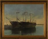 N RUSSELL EDMUND Whaleships In New Bedford Harbor N RUSSELL EDMUND Whaleships In New Bedford Harbor
