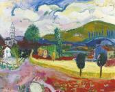 NADAL Carlos "paysage En Dordogne". NADAL Carlos "paysage En Dordogne".
