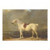 NAIRN George A Saddled Grey Hunter In A Landscape NAIRN George A Saddled Grey Hunter In A Landscape