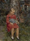 NALBANDIAN Dimitri Girl With A Rabbitsent Owner. NALBANDIAN Dimitri Girl With A Rabbitsent Owner.