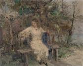 NARAY Aurel Girl On A Park Bench NARAY Aurel Girl On A Park Bench