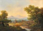 negyesi peter A Mountainous River Landscape With A Figure And A Donkey In The Foreground negyesi peter A Mountainous River Landscape With A Figure And A Donkey In The Foreground