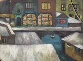 NEJAD Mehmed Devrim Shops On A Canal In Winter NEJAD Mehmed Devrim Shops On A Canal In Winter