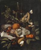 NELLIUS Martinus N. Still Life Of Fruit In A Faience Bowl And Wine Glasses NELLIUS Martinus N. Still Life Of Fruit In A Faience Bowl And Wine Glasses
