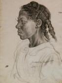 NESBITT Jackson Lee Portrait Of Young Black Girl With Braids NESBITT Jackson Lee Portrait Of Young Black Girl With Braids