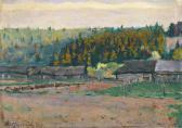 NESTEROV Mikhail Vasilievich Cottages By A Wood NESTEROV Mikhail Vasilievich Cottages By A Wood