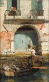 NICHOLLS Burr H. The Flower Seller Venice NICHOLLS Burr H. The Flower Seller Venice