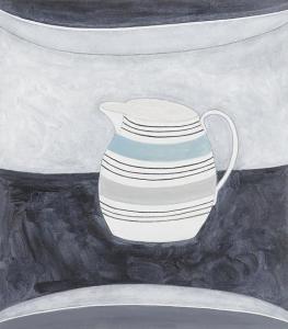 blue striped jug