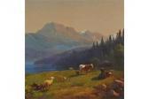 NICOLET Gabriel Emile Ed. Vorgebirgslandschaft Mit Weidendem Vieh NICOLET Gabriel Emile Ed. Vorgebirgslandschaft Mit Weidendem Vieh