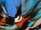 NIERMAN Leonardo Abstract Composition With Blues And Reds From Prophecy Series NIERMAN Leonardo Abstract Composition With Blues And Reds From Prophecy Series