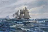 NOBLE Dana Gibson Schooners In Open Water NOBLE Dana Gibson Schooners In Open Water