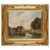 NOBLE James Campbell Barges On A Canal NOBLE James Campbell Barges On A Canal