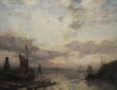 NOBLE James Campbell Steamboats By A Quay NOBLE James Campbell Steamboats By A Quay