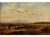 NOERR Julius Weite Sommerlandschaft Mit Alpen-gebirgszug In Diesigem Licht NOERR Julius Weite Sommerlandschaft Mit Alpen-gebirgszug In Diesigem Licht