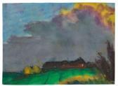 NOLDE Emil Hansen Aufziehendes Wetter Über Marschenhof (seebüllhof) NOLDE Emil Hansen Aufziehendes Wetter Über Marschenhof (seebüllhof)