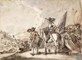 NORBLIN DE LA GOURDAINE Jean-Pierre Scène De Campagne Miliaire NORBLIN DE LA GOURDAINE Jean-Pierre Scène De Campagne Miliaire