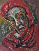 NORMAN John Henry Portrait Of A Woman Wearing A Red Turban; A Landscape NORMAN John Henry Portrait Of A Woman Wearing A Red Turban; A Landscape