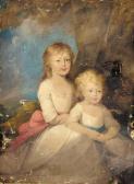 NORTHCOTE Thomas J. Portrait Of Two Girls Under A Tree NORTHCOTE Thomas J. Portrait Of Two Girls Under A Tree