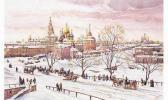 NOVKOUNSKI Oleg O Dimanche À Moscou Aquarelle NOVKOUNSKI Oleg O Dimanche À Moscou Aquarelle