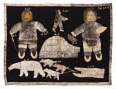 NUKTIE Mary Composition: People, Igloo, Bear And Dog Team NUKTIE Mary Composition: People, Igloo, Bear And Dog Team