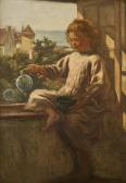 O KELLY Aloysius C. Child Playing With Bubbles O KELLY Aloysius C. Child Playing With Bubbles