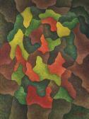 OCAMPO Hernando Ruiz Abstract In Red, Brown And Green OCAMPO Hernando Ruiz Abstract In Red, Brown And Green